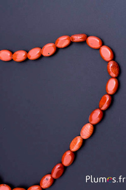 Perles en pierre naturelle  - 10x5 mm, trou 1 mm - rouge mahogany